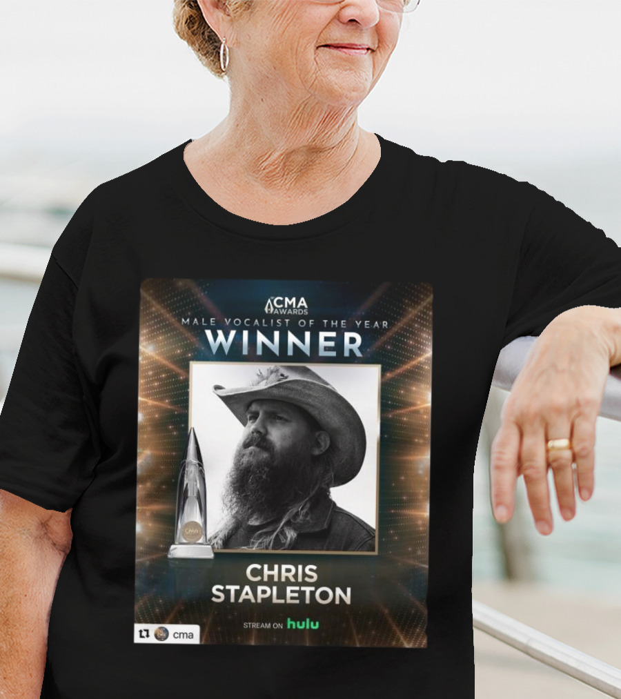 CMA Awards Male Vocalist Of The Year Winner Chris Stapleton Stream On Hulu T-Shirt