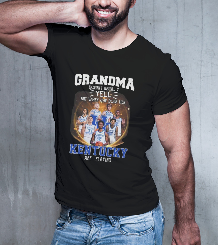 Grandma Doesn’t Usually Yell But When She Does Her Kentucky Wildcats Are Playing T-Shirt