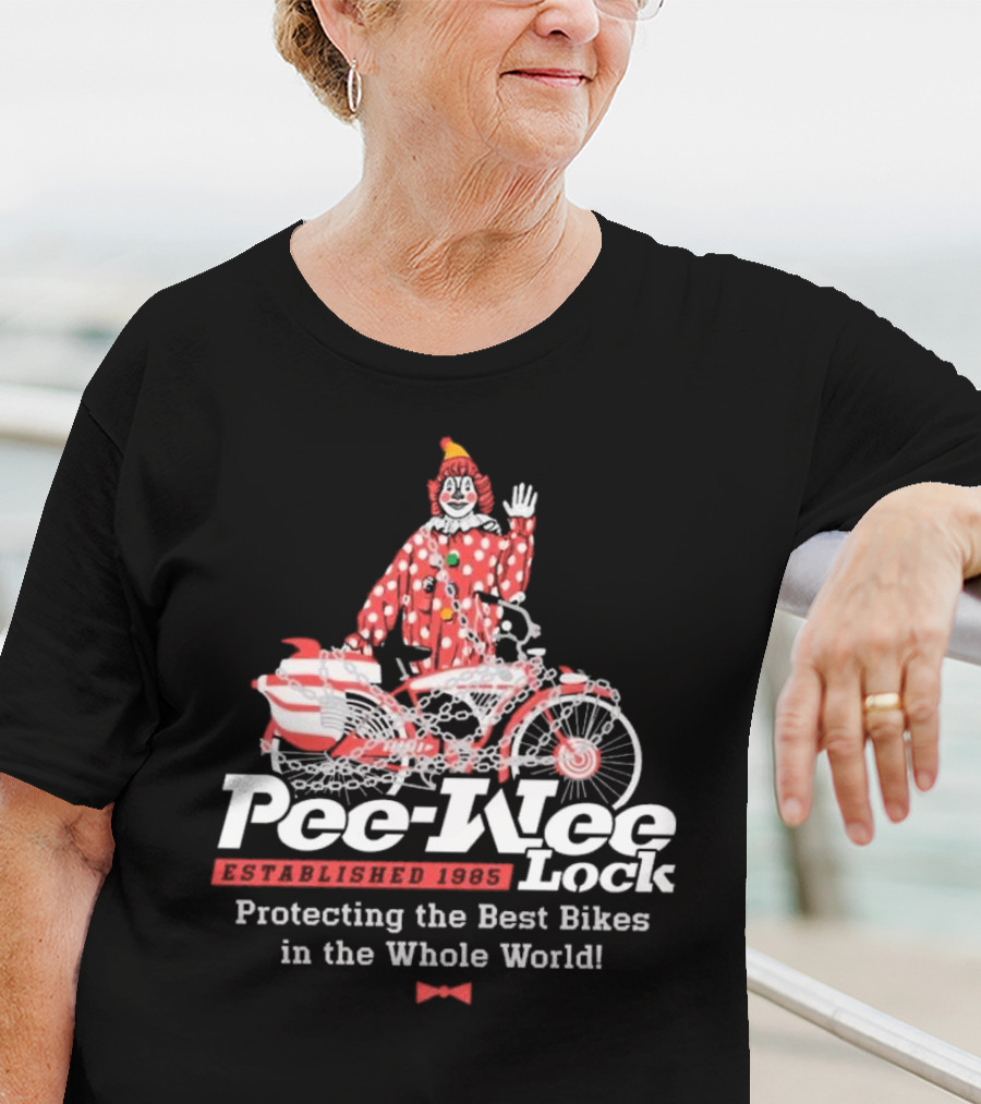 Pee-Wee Lock Established 1985 Protecting The Best Bikes In The Whole World T-Shirt