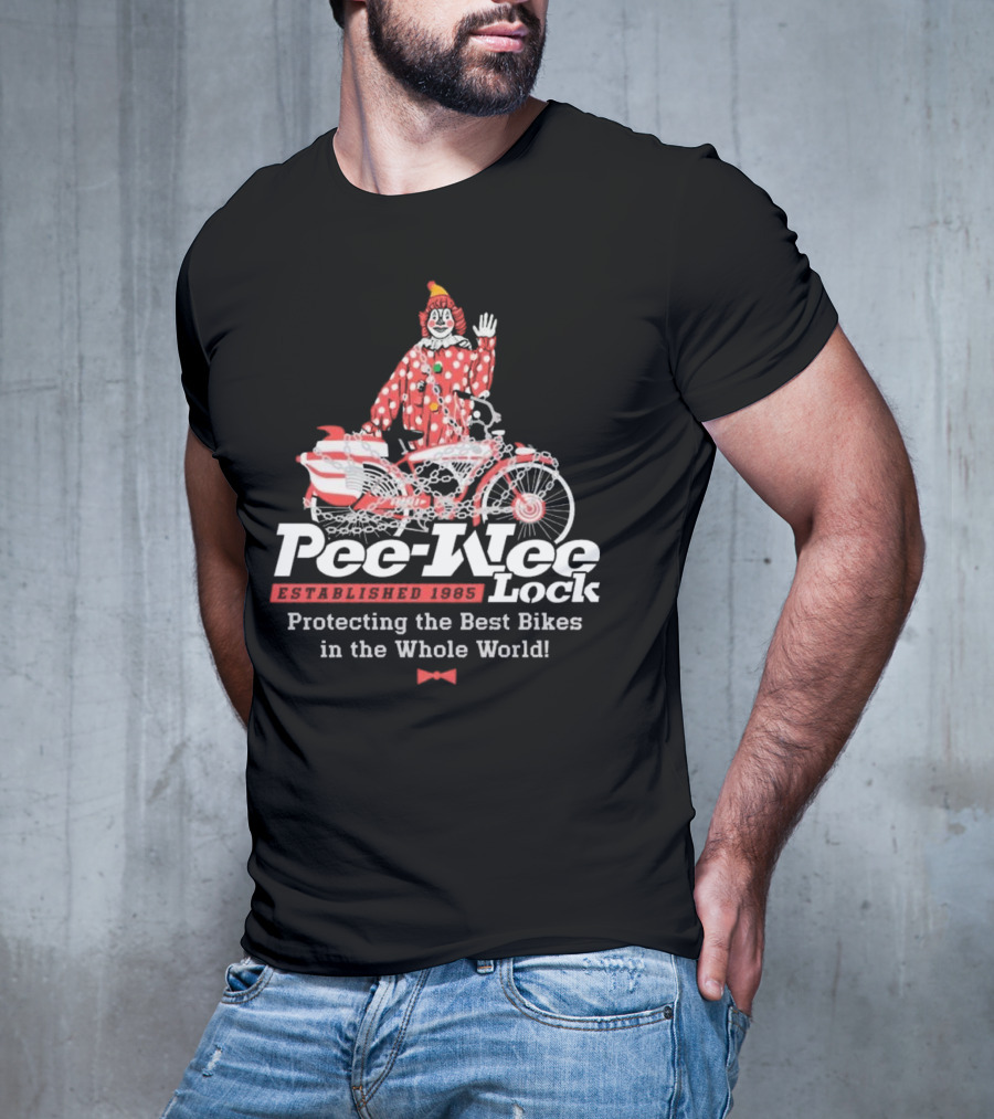Pee-Wee Lock Established 1985 Protecting The Best Bikes In The Whole World T-Shirt