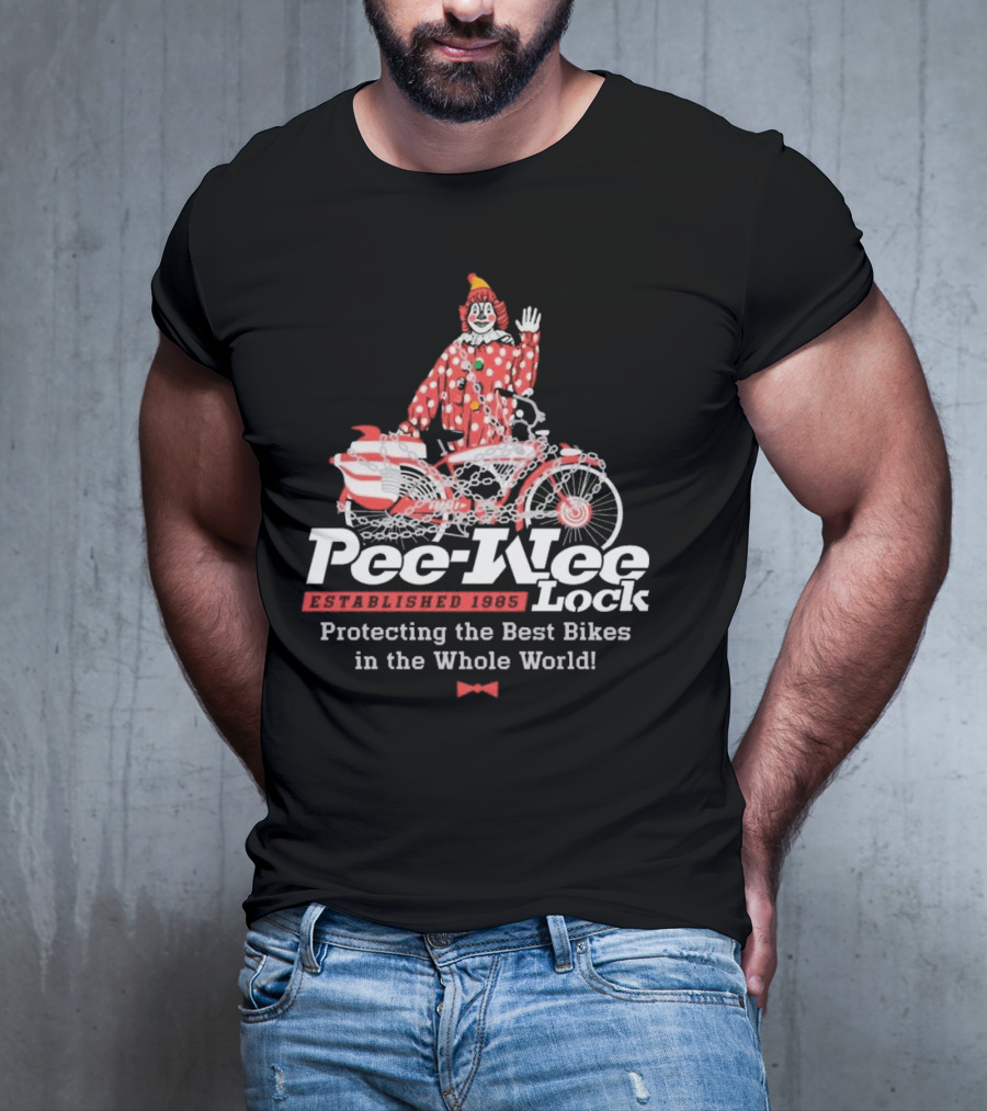 Pee-Wee Lock Established 1985 Protecting The Best Bikes In The Whole World T-Shirt