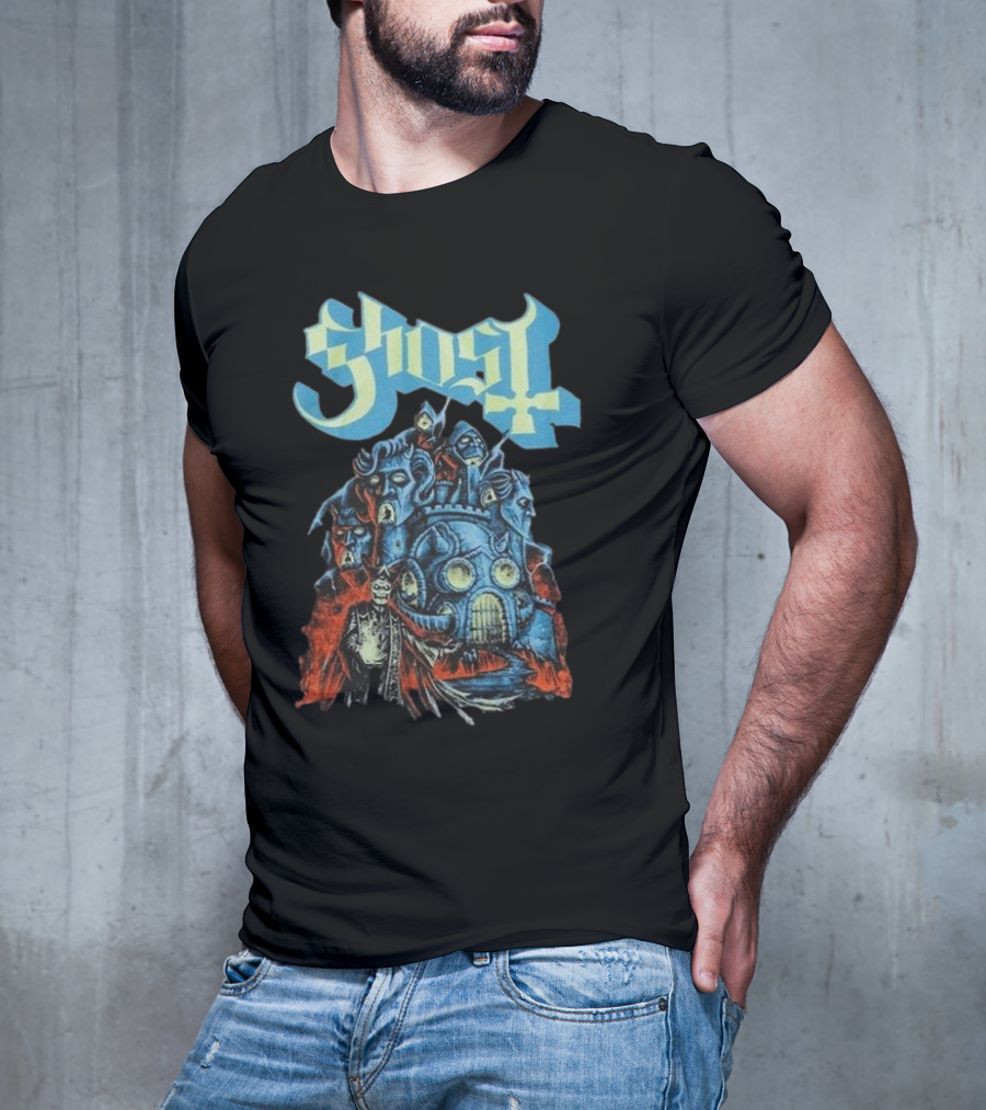 Ghost Band Robot Castle Glow In The Dark T-Shirt