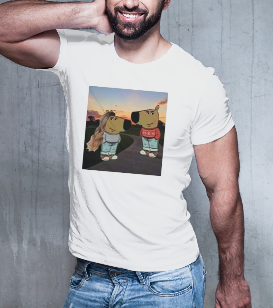 Chill Guy Ho Ho Ho And Chill Girl At Sunset Funny T-Shirt