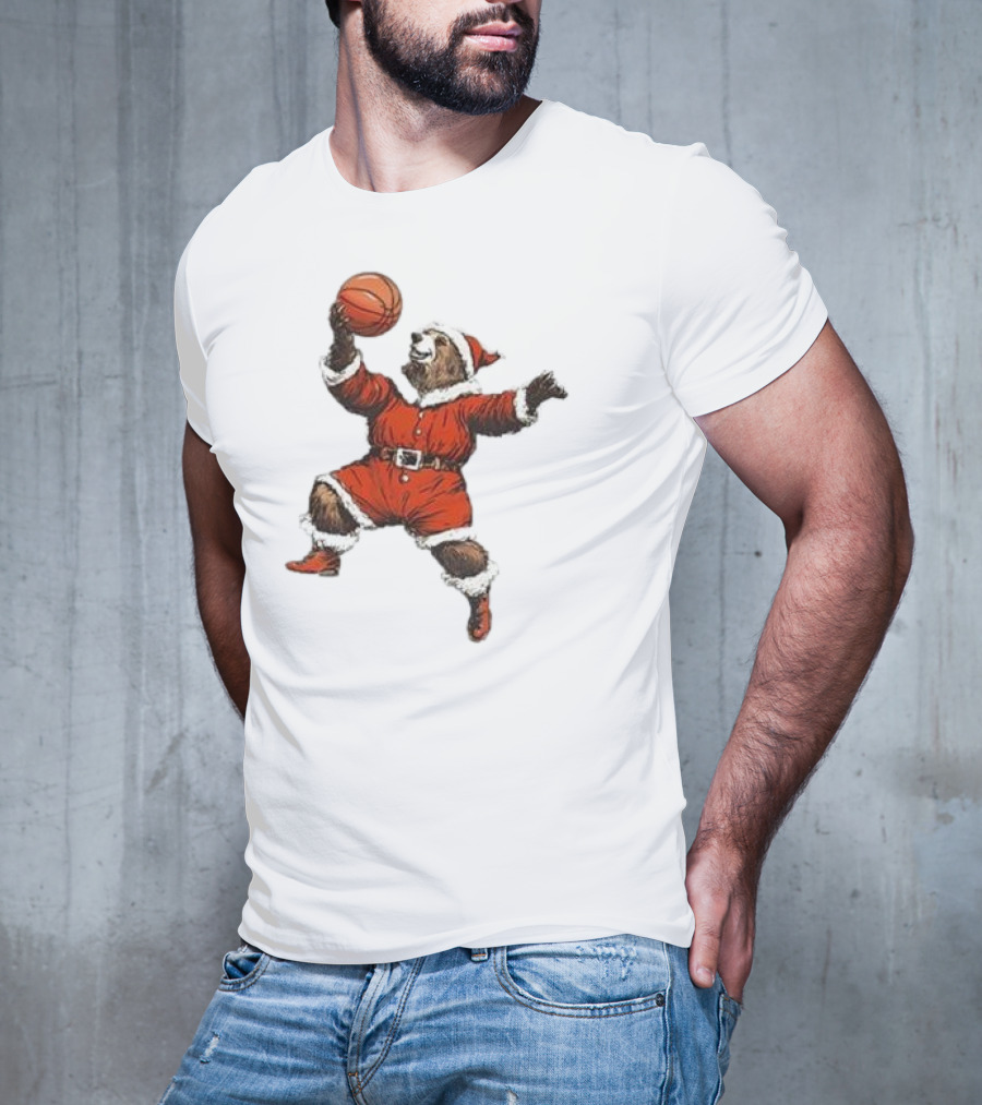 Choose 901 Santa Bear Basketball Holiday T-Shirt