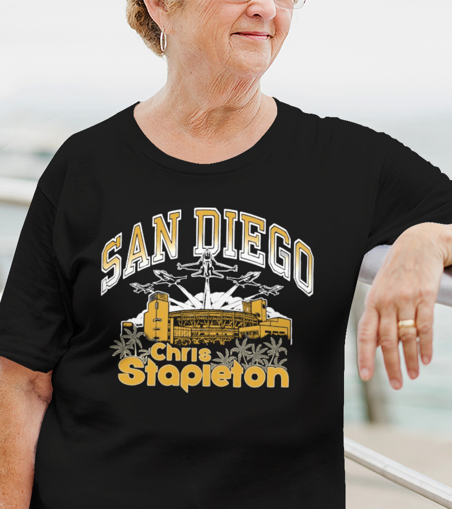 San Diego Chris Stapleton Event Stadium And Fighter Jets T-Shirt