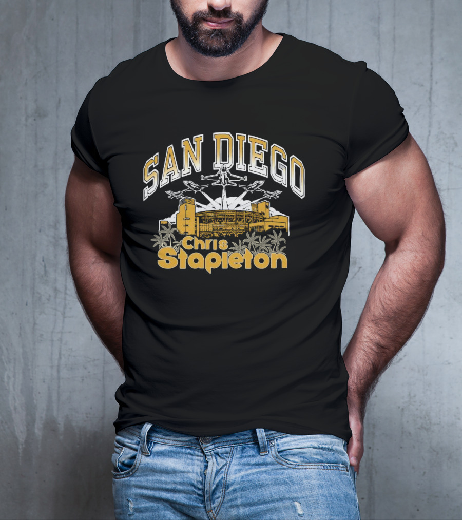 San Diego Chris Stapleton Event Stadium And Fighter Jets T-Shirt