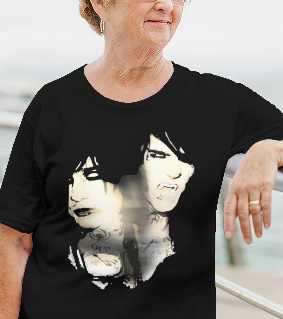 Johnnieguilbert Transformation Dual Expression Emo Vampire Aesthetic T-Shirt