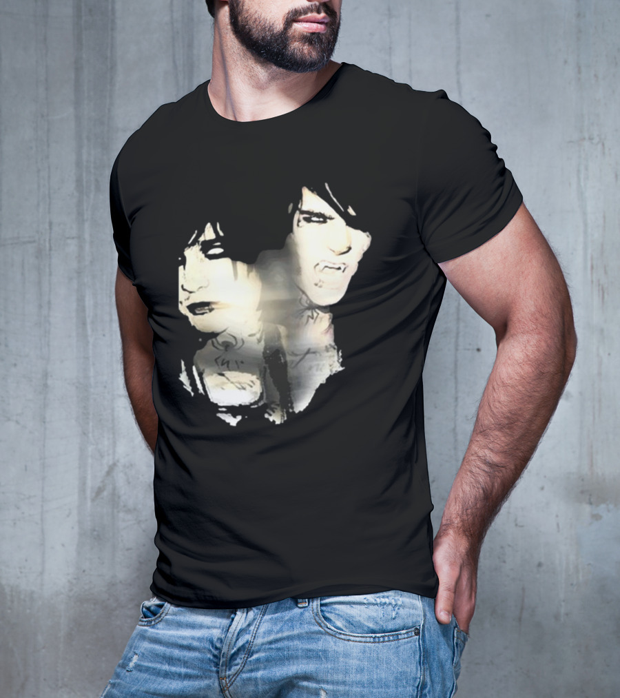 Johnnieguilbert Transformation Dual Expression Emo Vampire Aesthetic T-Shirt