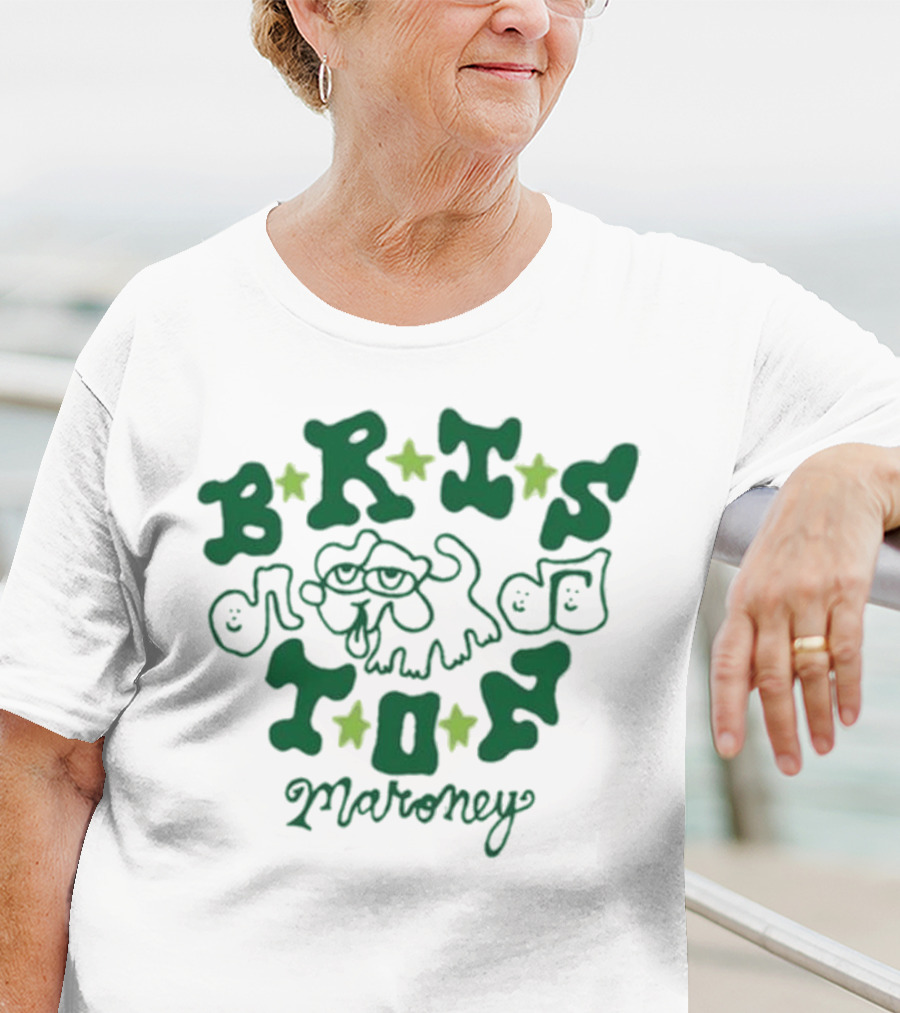 Briston Maroney Playful Dog And Stars T-Shirt