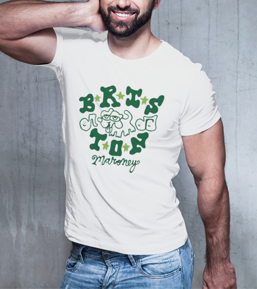 Briston Maroney Playful Dog And Stars T-Shirt