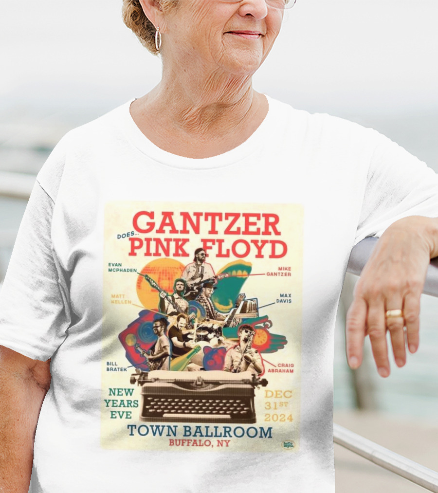 Gantzer Does Pink Floyd New Years Eve Town Ballroom Buffalo NY Dec 31st T-Shirt