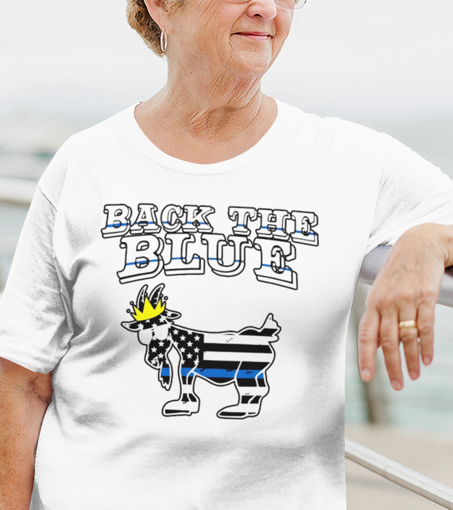 Back The Blue Goat US Flag T-Shirt