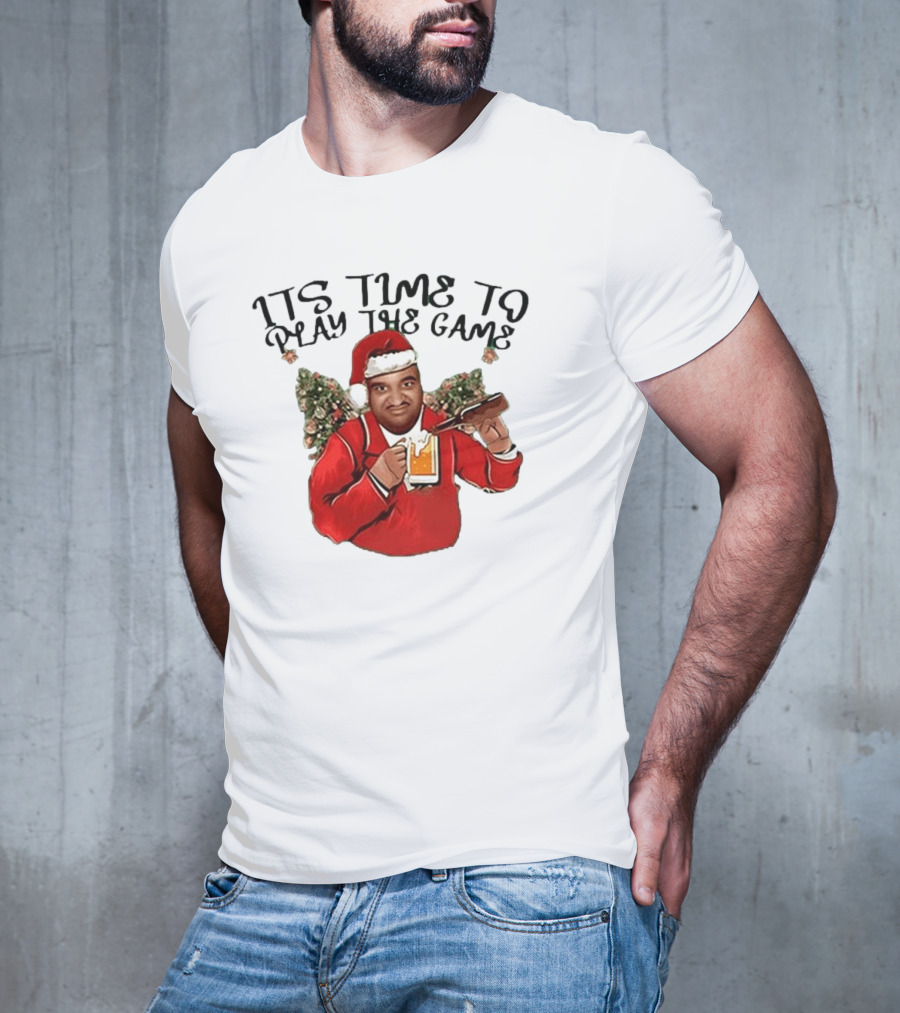 Marc Anderson It's Time To Play The Game Christmas Beer Santa T-Shirt