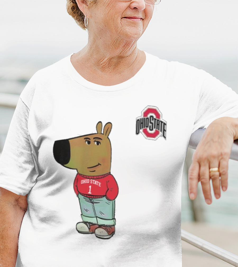 Ohio State Buckeyes Character In Red T-Shirt