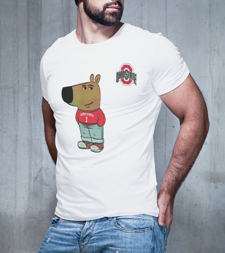 Ohio State Buckeyes Character In Red T-Shirt