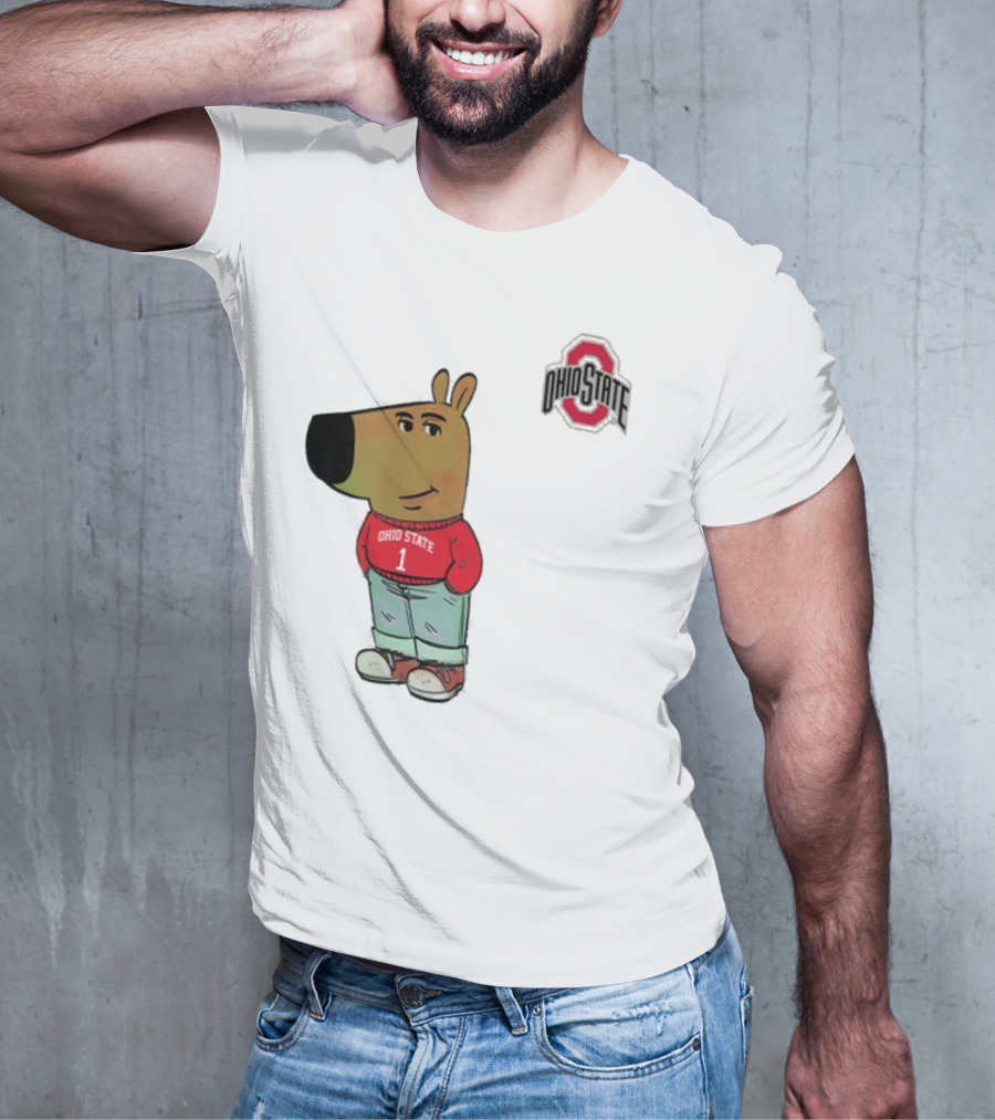 Ohio State Buckeyes Character In Red T-Shirt
