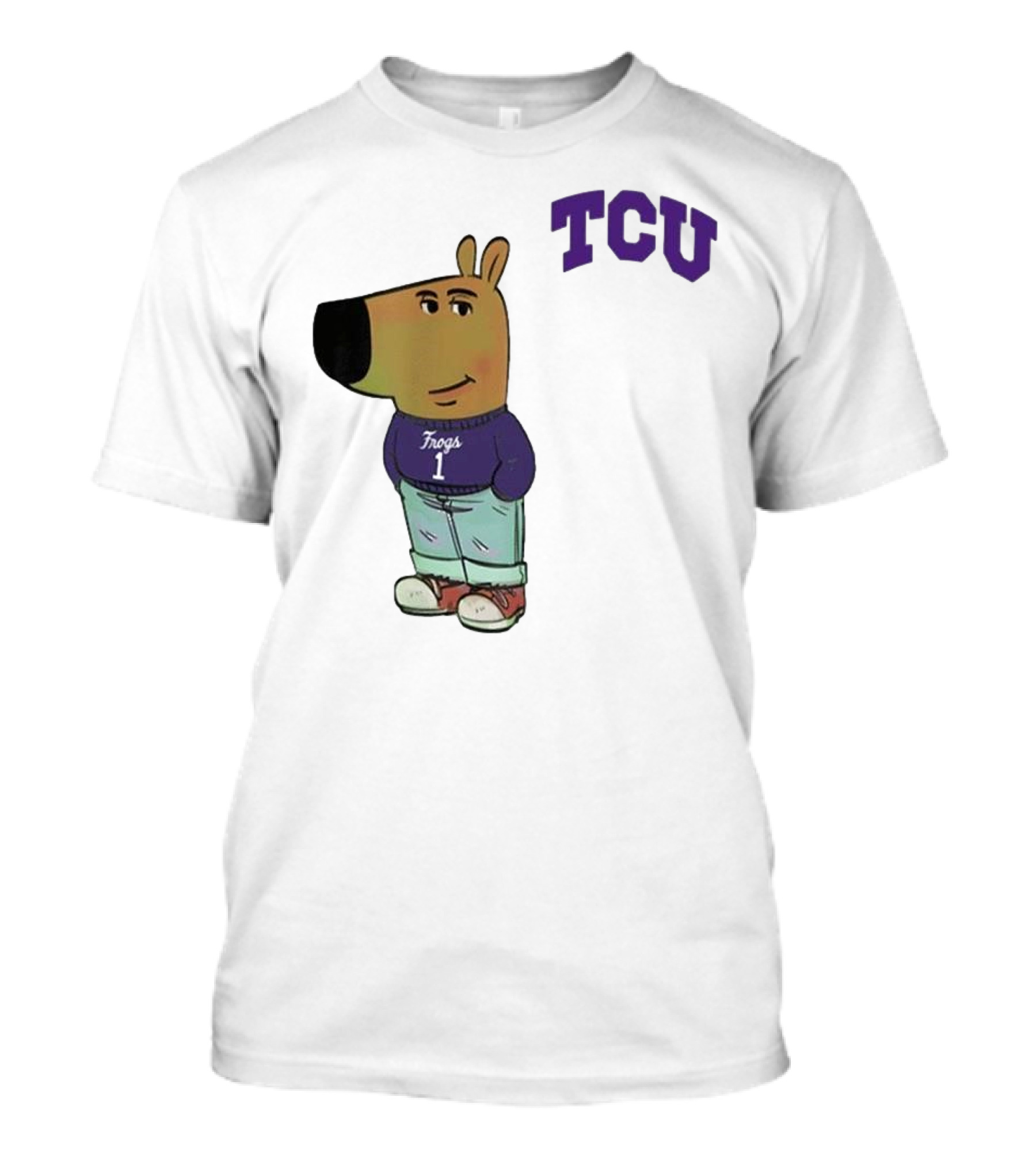 TCU Horned Frogs Chill Guy Cartoon Character In Frogs Jersey T-Shirt