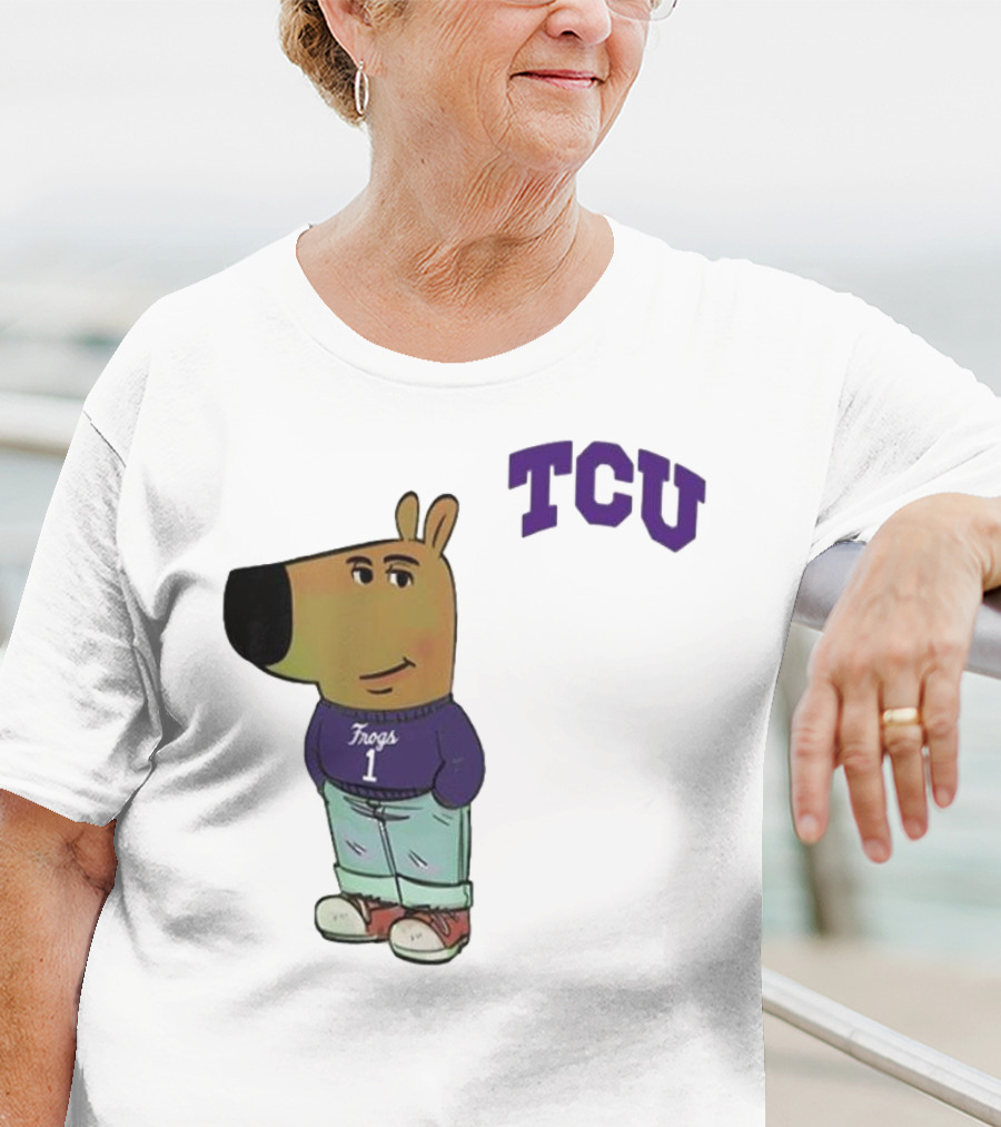 TCU Horned Frogs Chill Guy Cartoon Character In Frogs Jersey T-Shirt