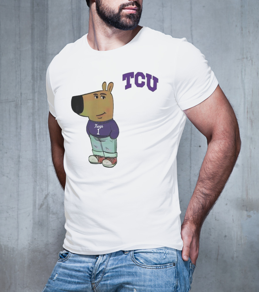 TCU Horned Frogs Chill Guy Cartoon Character In Frogs Jersey T-Shirt