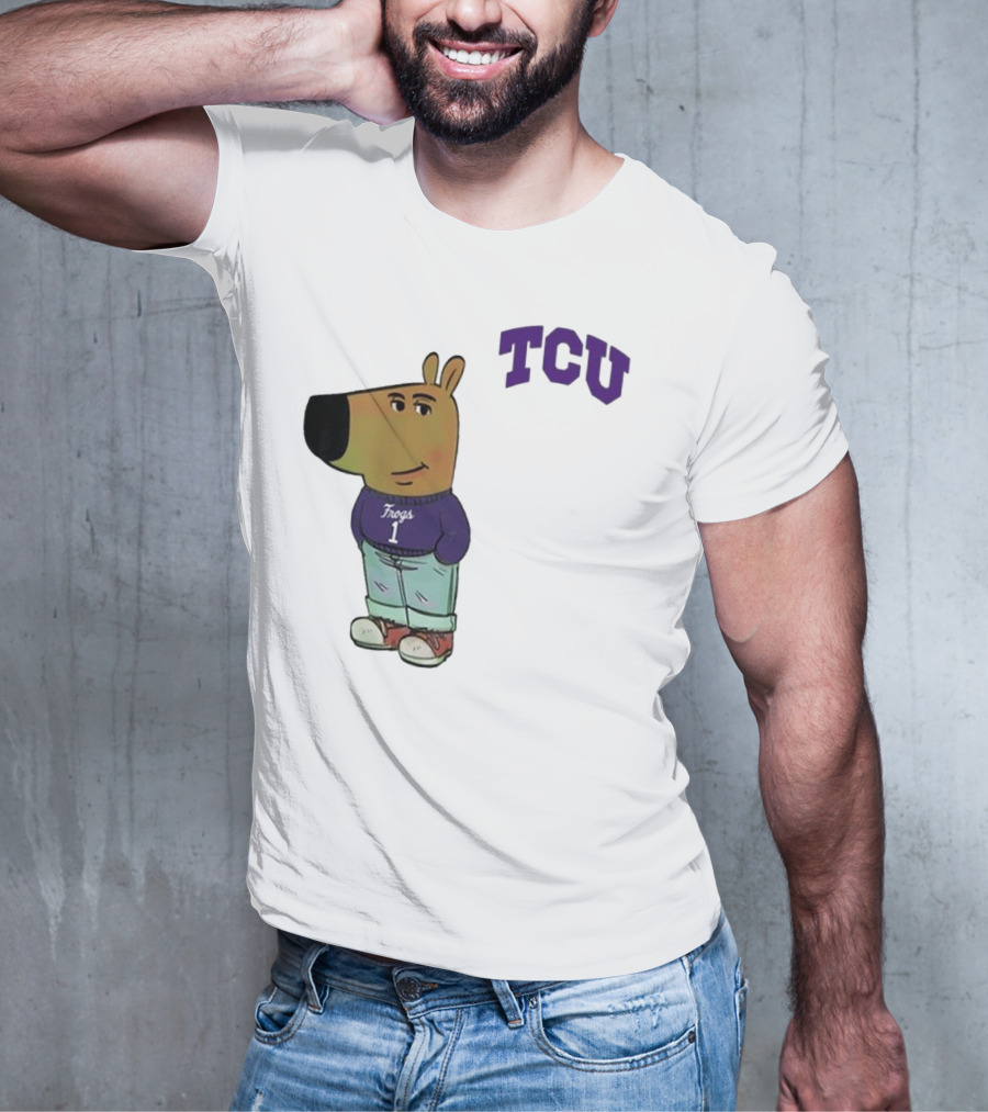 TCU Horned Frogs Chill Guy Cartoon Character In Frogs Jersey T-Shirt