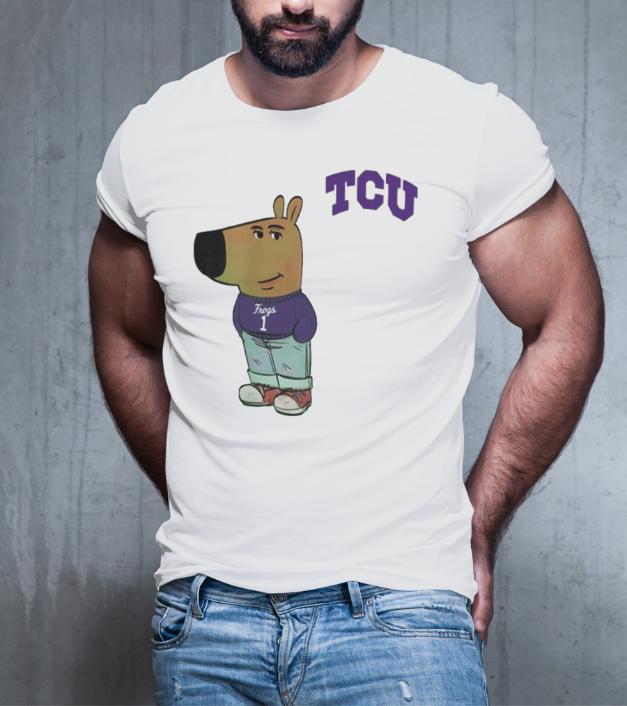 TCU Horned Frogs Chill Guy Cartoon Character In Frogs Jersey T-Shirt