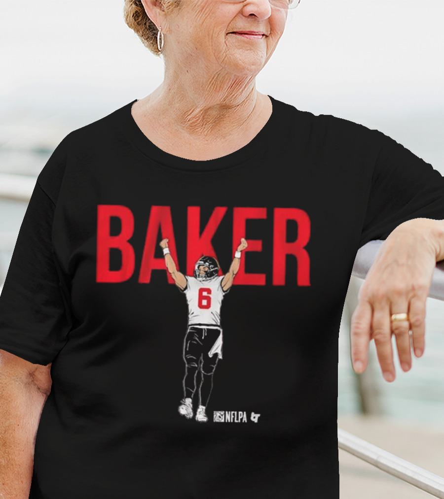Baker NFLPA Celebration Number 6 Football Victory T-Shirt