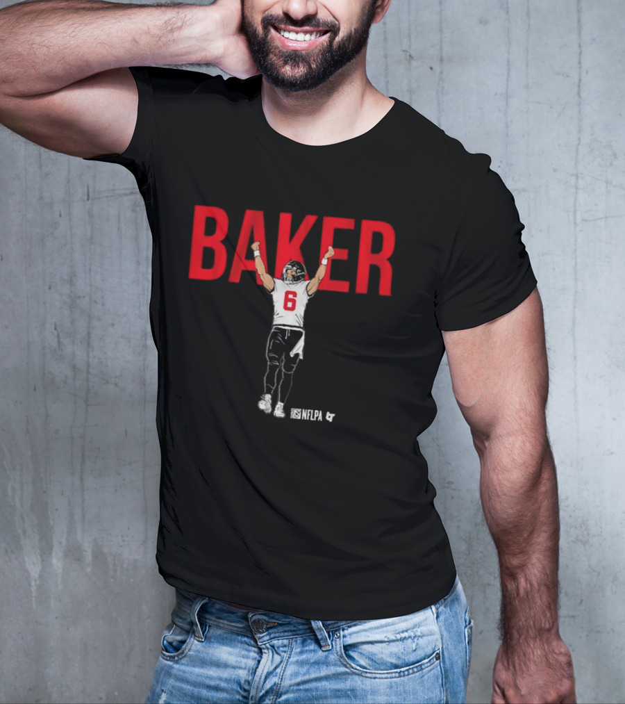 Baker NFLPA Celebration Number 6 Football Victory T-Shirt