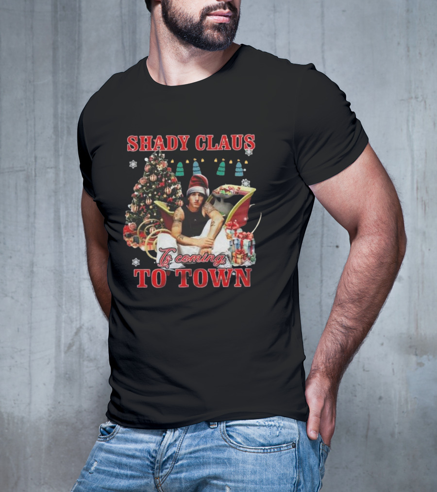 Shady Claus Is Coming To Town Eminem Christmas T-Shirt