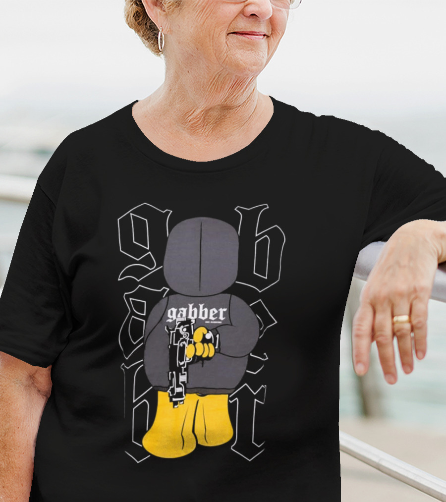 Paul Elstak Gabber Wanna Play Iconic Gabber Character With Toy Gun T-Shirt