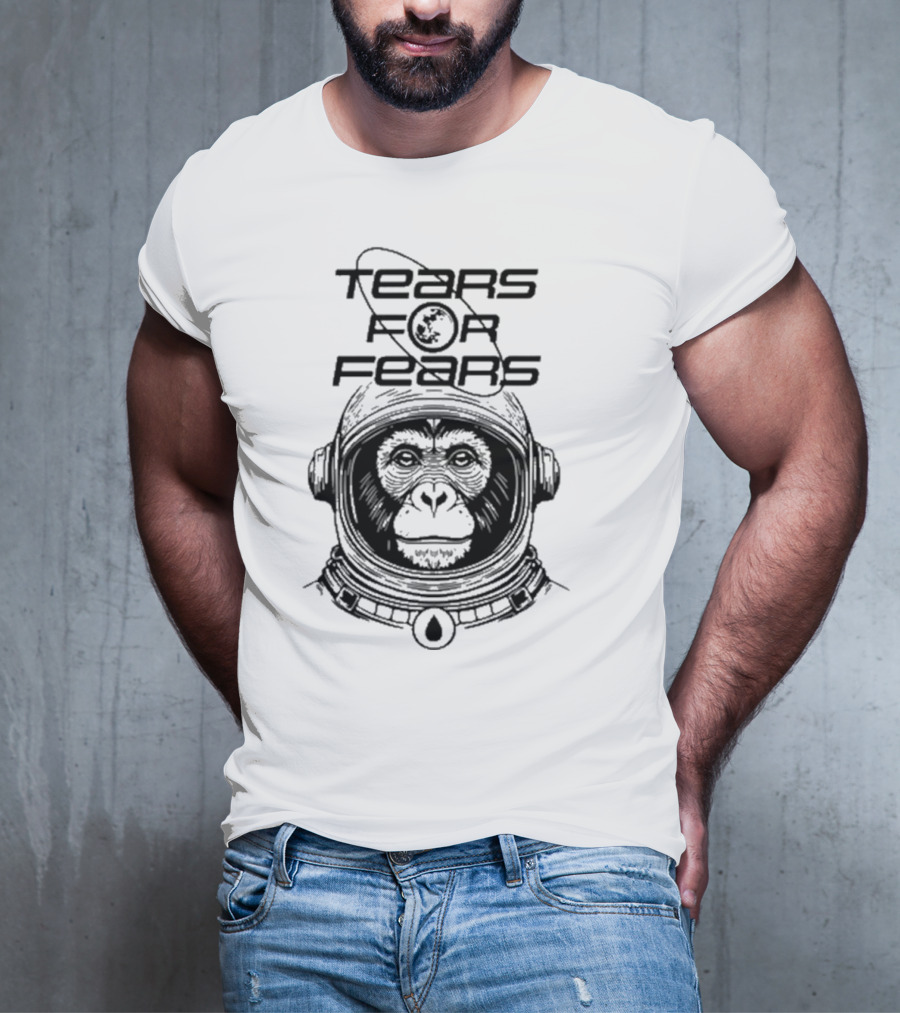 Tears For Fears Space Monkey Astronaut With Planet And Teardrop Helmet T-Shirt