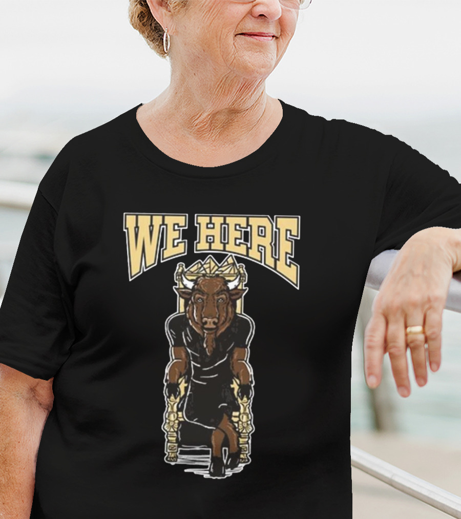 Colorado Buffaloes We Here Charging Bull T-Shirt