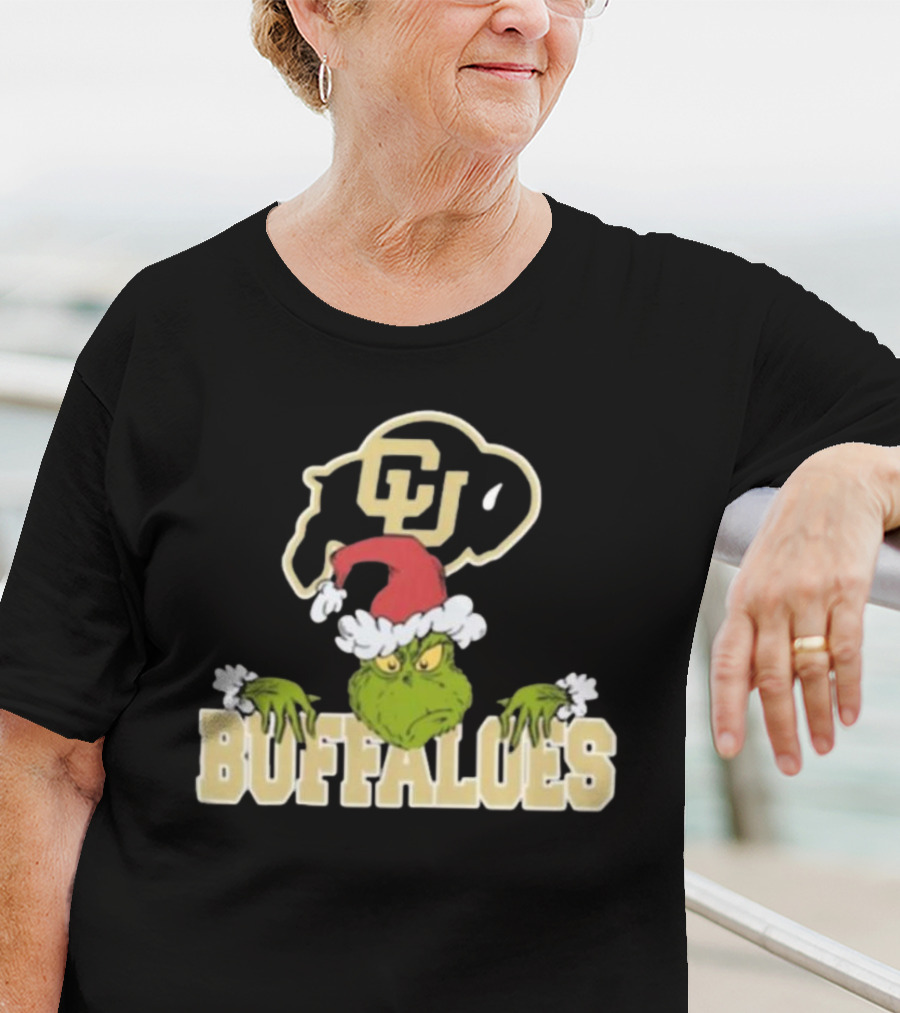 NCAA Colorado Buffaloes Grinch Christmas Football T-Shirt