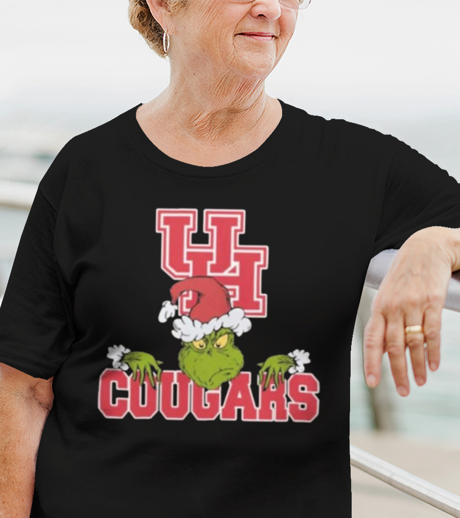 NCAA Houston Cougars Grinch Christmas T-Shirt