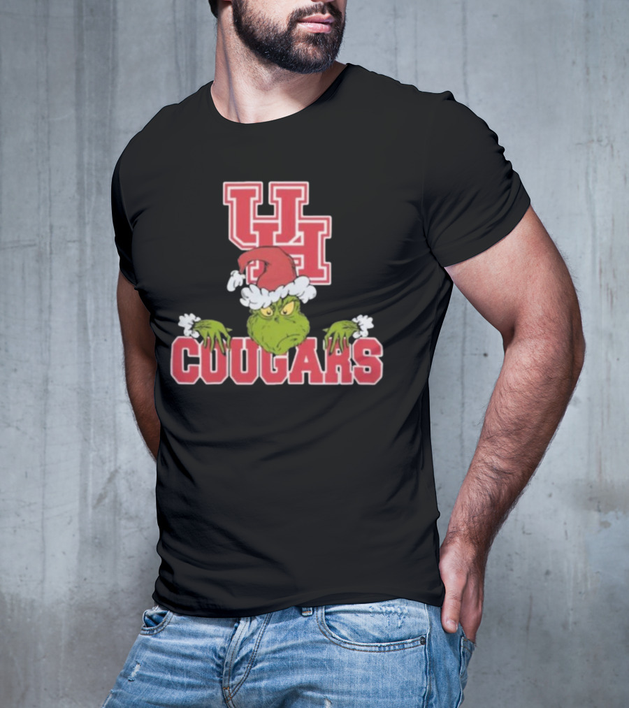 NCAA Houston Cougars Grinch Christmas T-Shirt