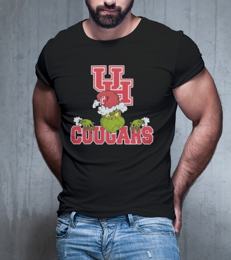 NCAA Houston Cougars Grinch Christmas T-Shirt