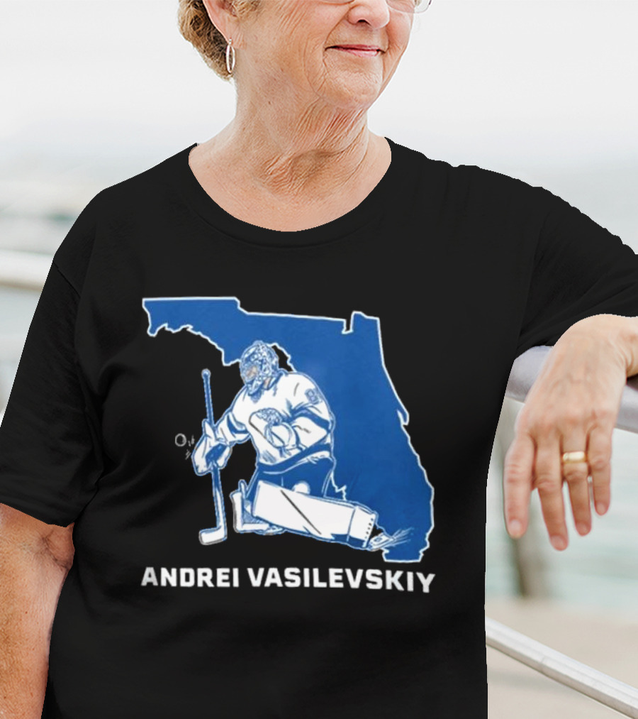 Andrei Vasilevskiy Tampa Bay Hockey Florida Map T-Shirt