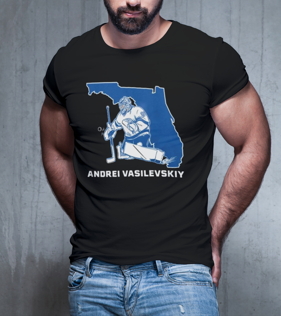 Andrei Vasilevskiy Tampa Bay Hockey Florida Map T-Shirt