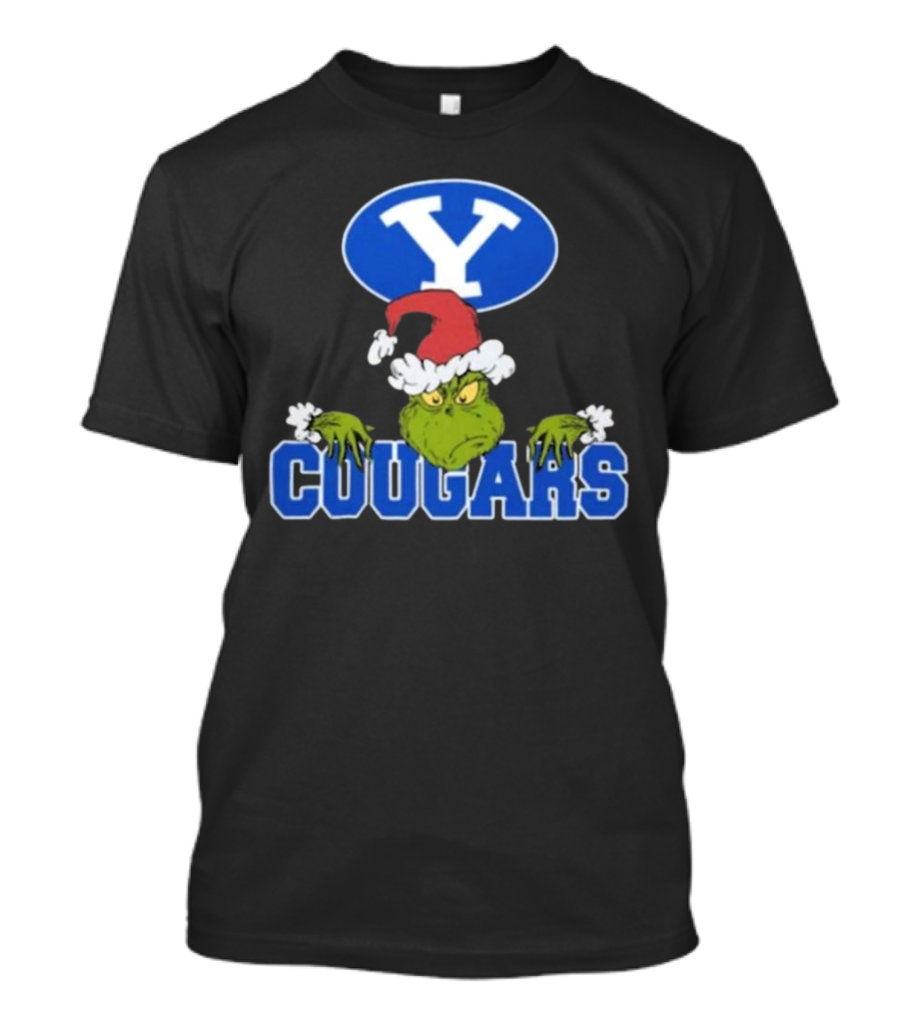 BYU Cougars Grinch Christmas NCAA Football T-Shirt