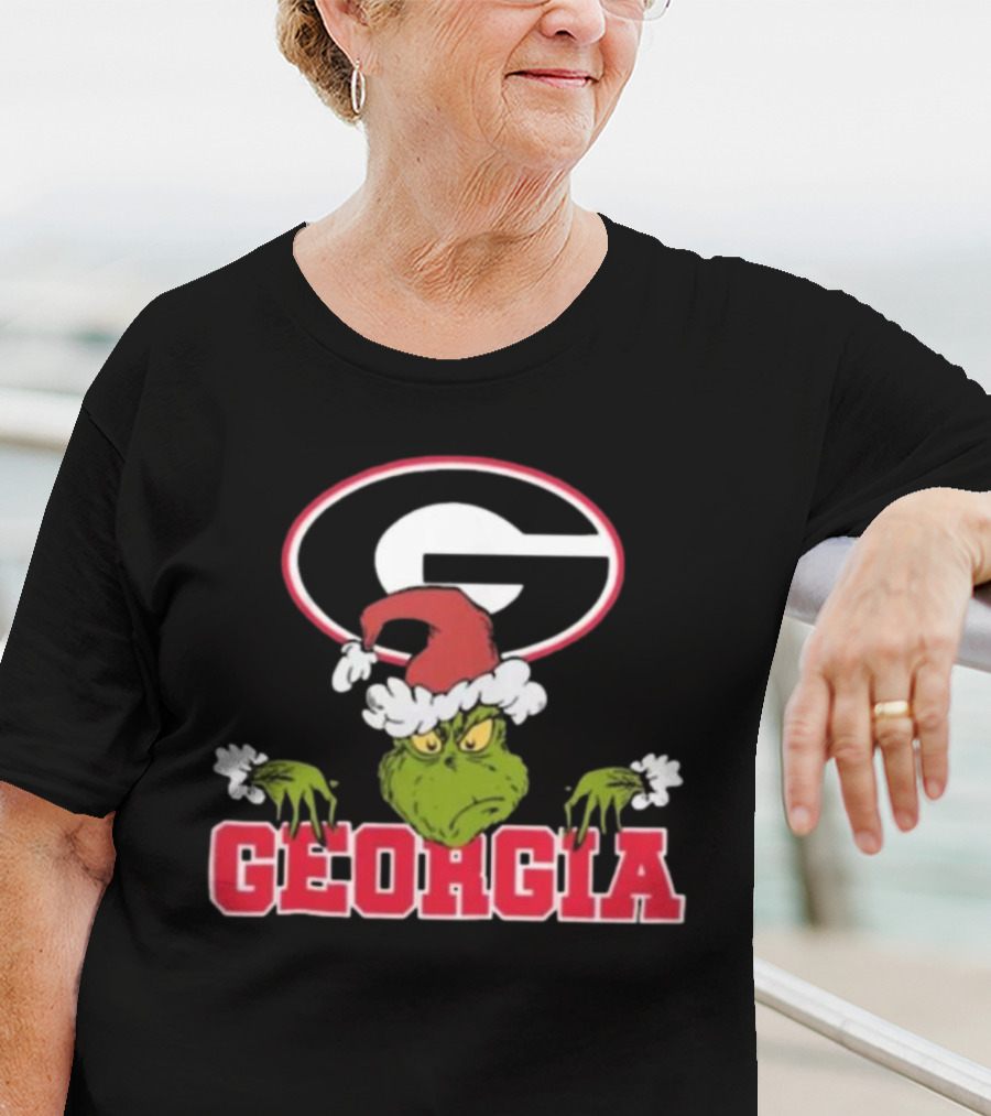 Georgia Bulldogs Grinch Christmas NCAA Football T-Shirt