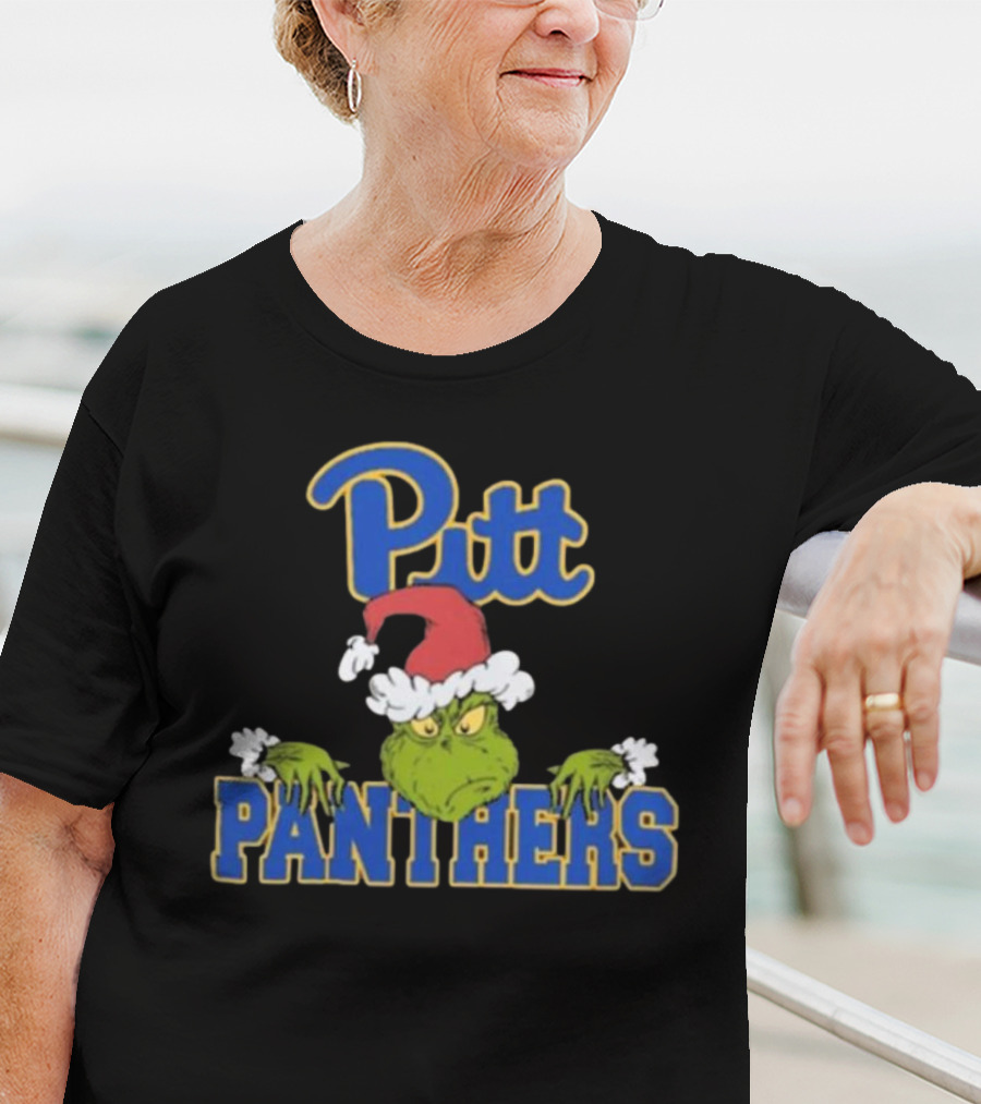 Pitt Panthers Grinch Christmas Football T-Shirt