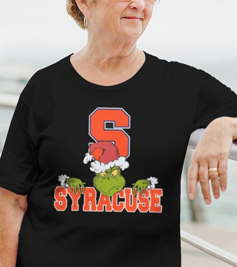 Syracuse Orange Grinch Christmas Football T-Shirt
