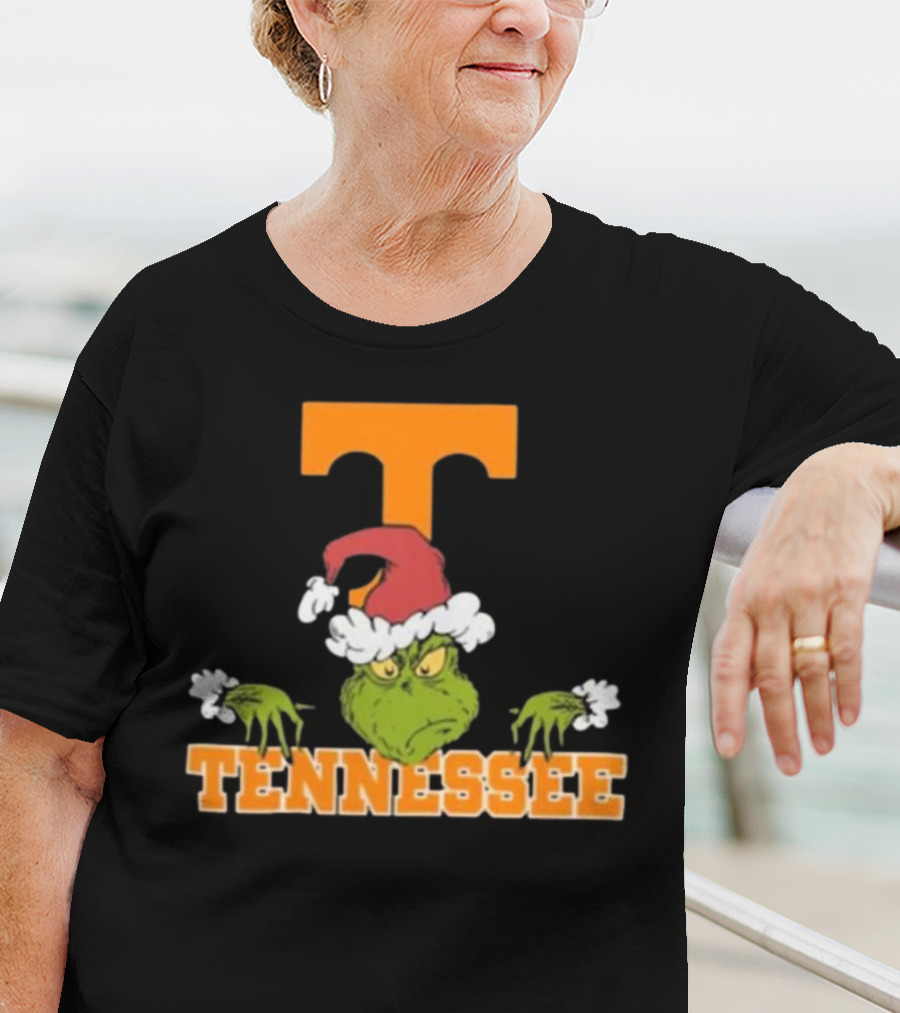 Tennessee Volunteers Grinch Christmas NCAA Football T-Shirt