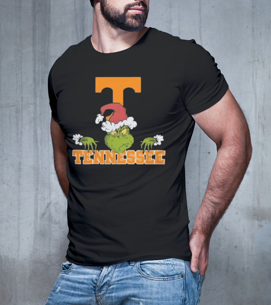 Tennessee Volunteers Grinch Christmas NCAA Football T-Shirt