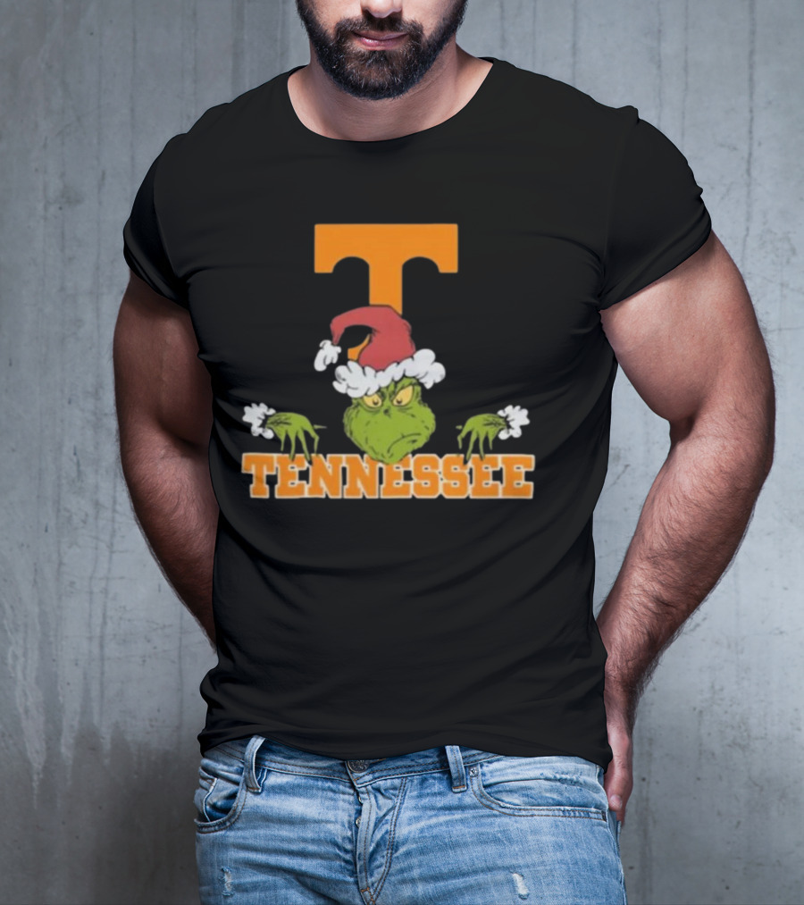 Tennessee Volunteers Grinch Christmas NCAA Football T-Shirt