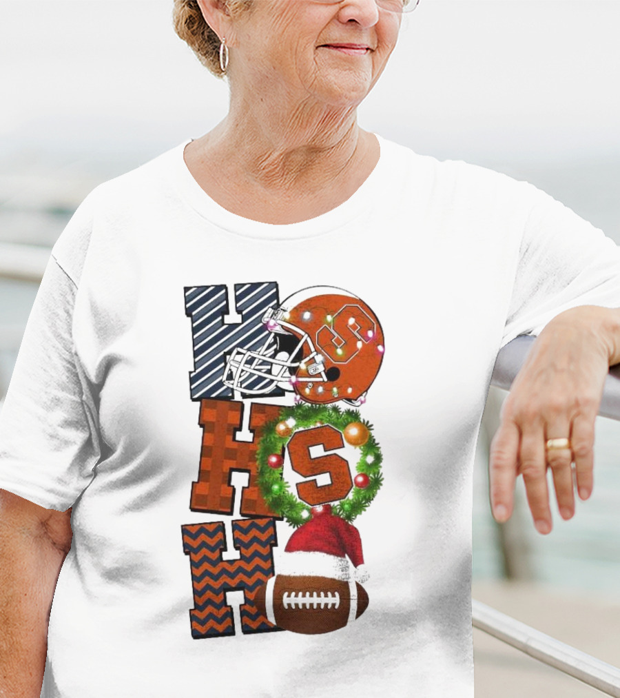 Syracuse Orange Football Ho Ho Ho Christmas Game Day T-Shirt