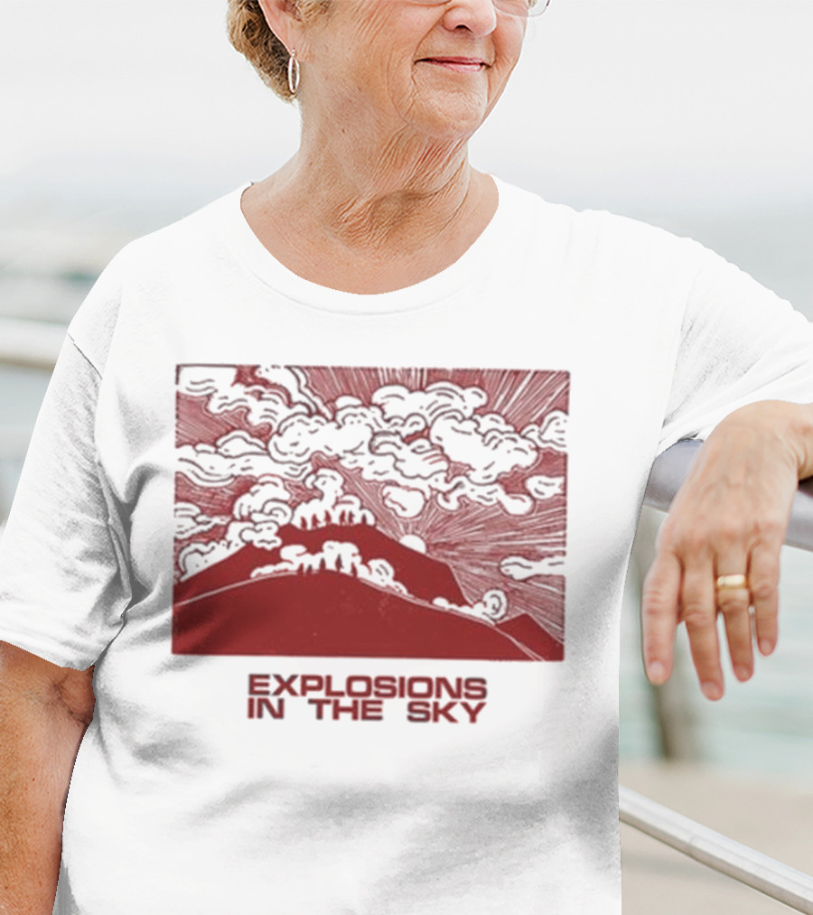 Explosions In The Sky End Natural Cloud Mountain Landscape T-Shirt