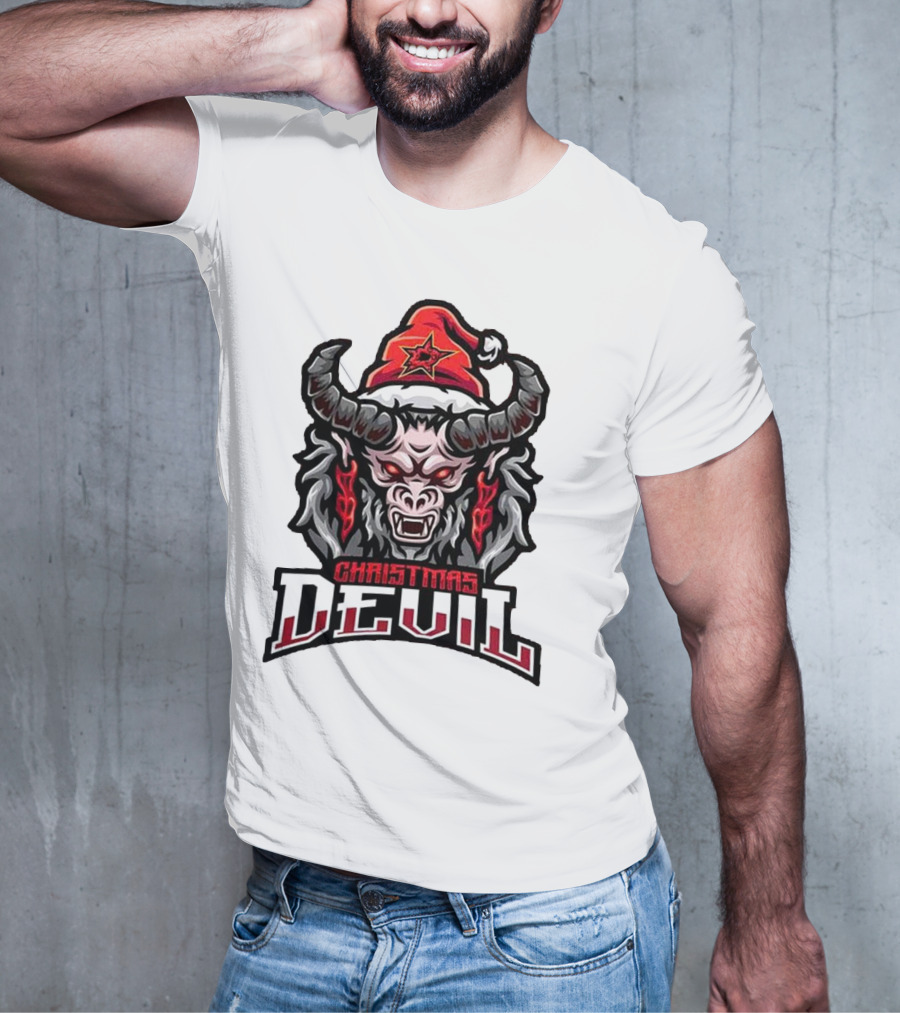 Dallas Stars NHL Krampus Christmas Devil Hockey T-Shirt