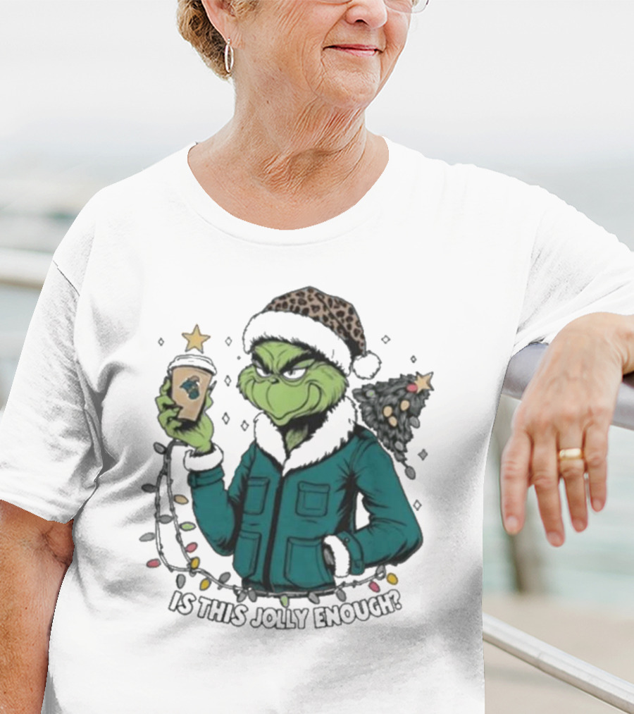 Coastal Carolina Chanticleers Santa Grinch Is This Jolly Enough Merry Christmas T-Shirt