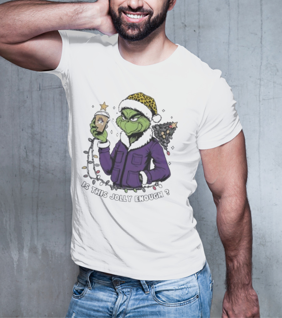 East Carolina Pirates Grinch Is This Jolly Enough Merry Christmas Santa Coffee Cup T-Shirt