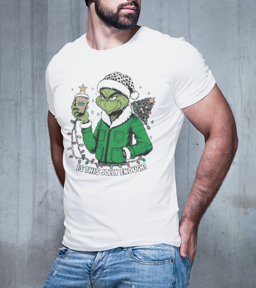 Marshall Thundering Herd Santa Grinch Is This Jolly Enough Merry Christmas T-Shirt